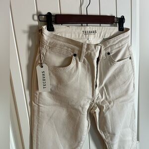 Tecovas Cream Straight Leg Jeans